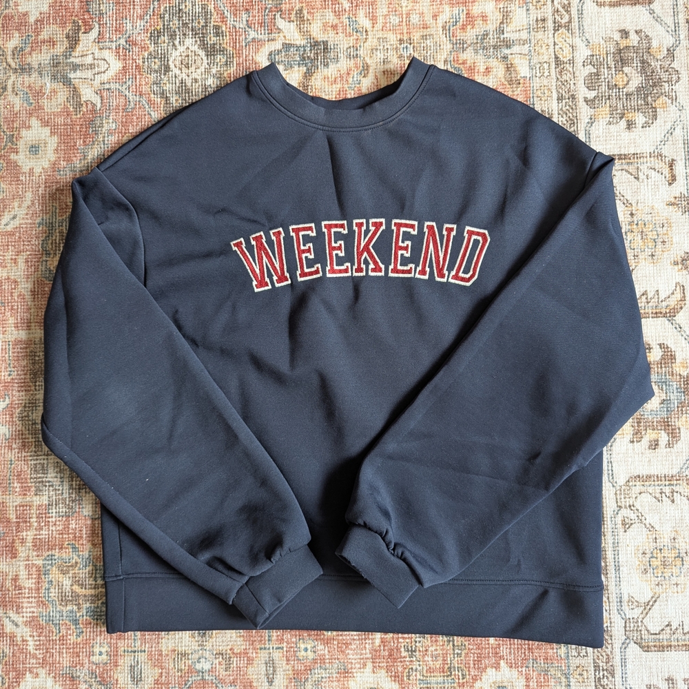 Weekend Women's Navy Crewneck Sweater